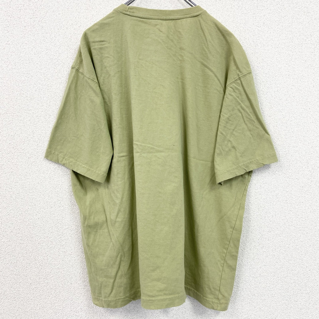 puritan　半袖スポーツプリントTシャツ　レトロデザイン　ゴルフ　クルーネック　緑　グリーン　XL/XGサイズ　古着