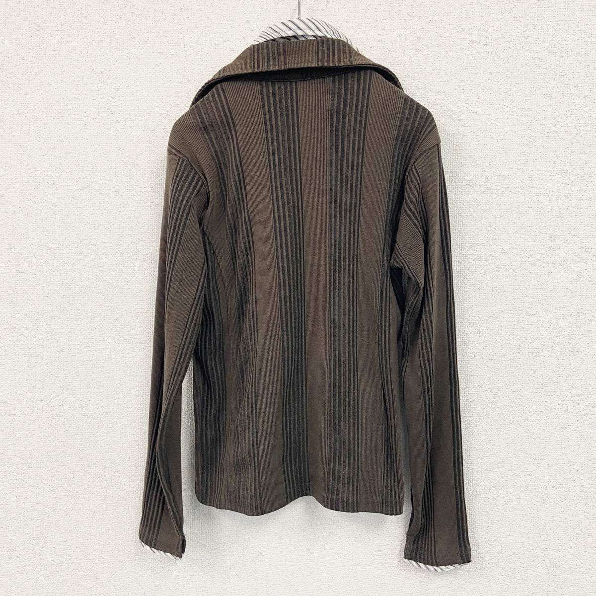 agate label　フルジップパーカー　茶色　ブラウン　Mサイズ フーディー フード付き メンズ 古着