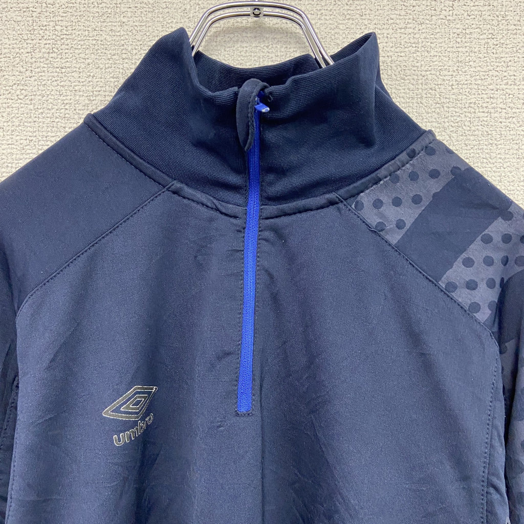 UMBRO　アンブロ　ハーフジップトラックジャケット/ジャージ　紺　ネイビー　XLサイズ　古着