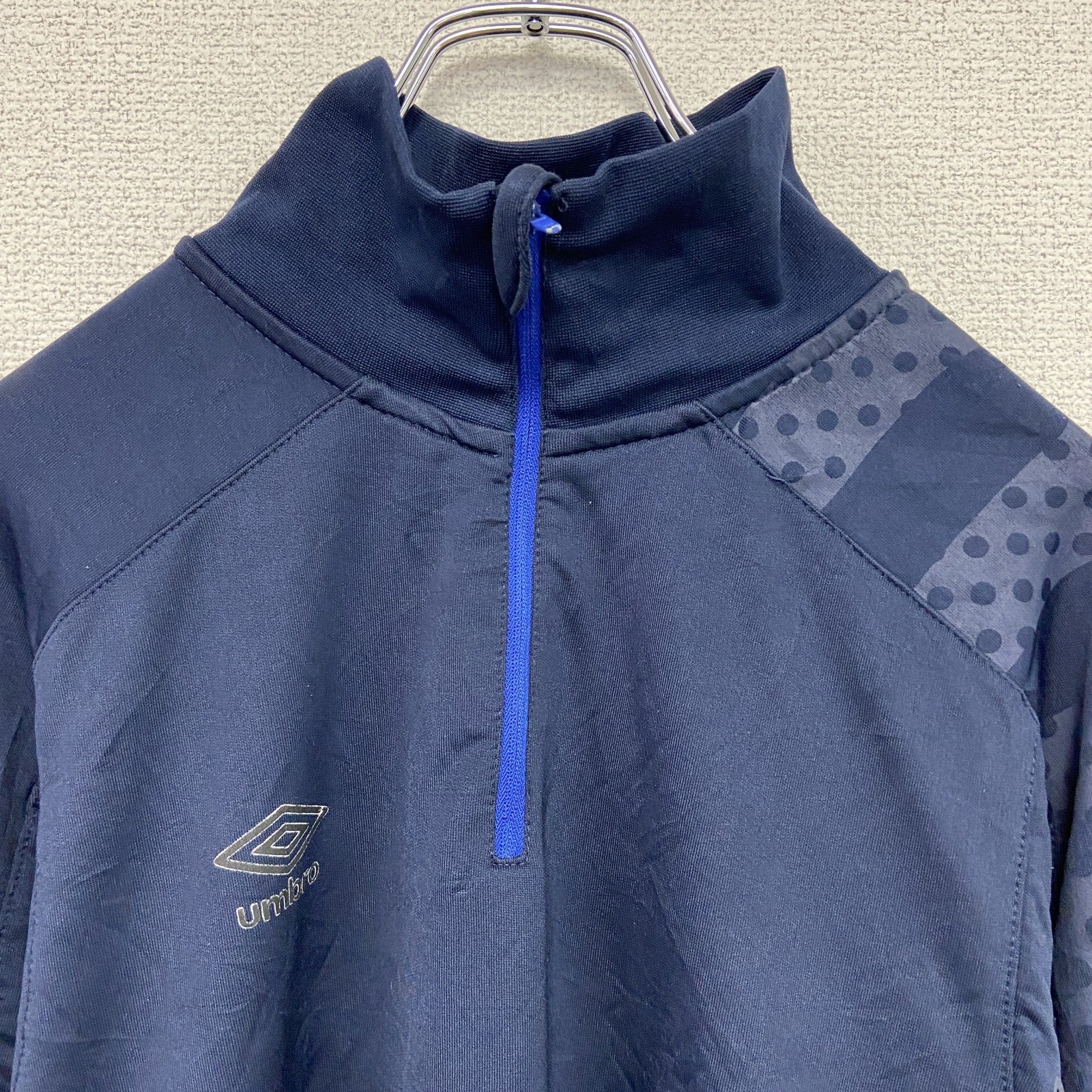 UMBRO　アンブロ　ハーフジップトラックジャケット/ジャージ　紺　ネイビー　XLサイズ　古着