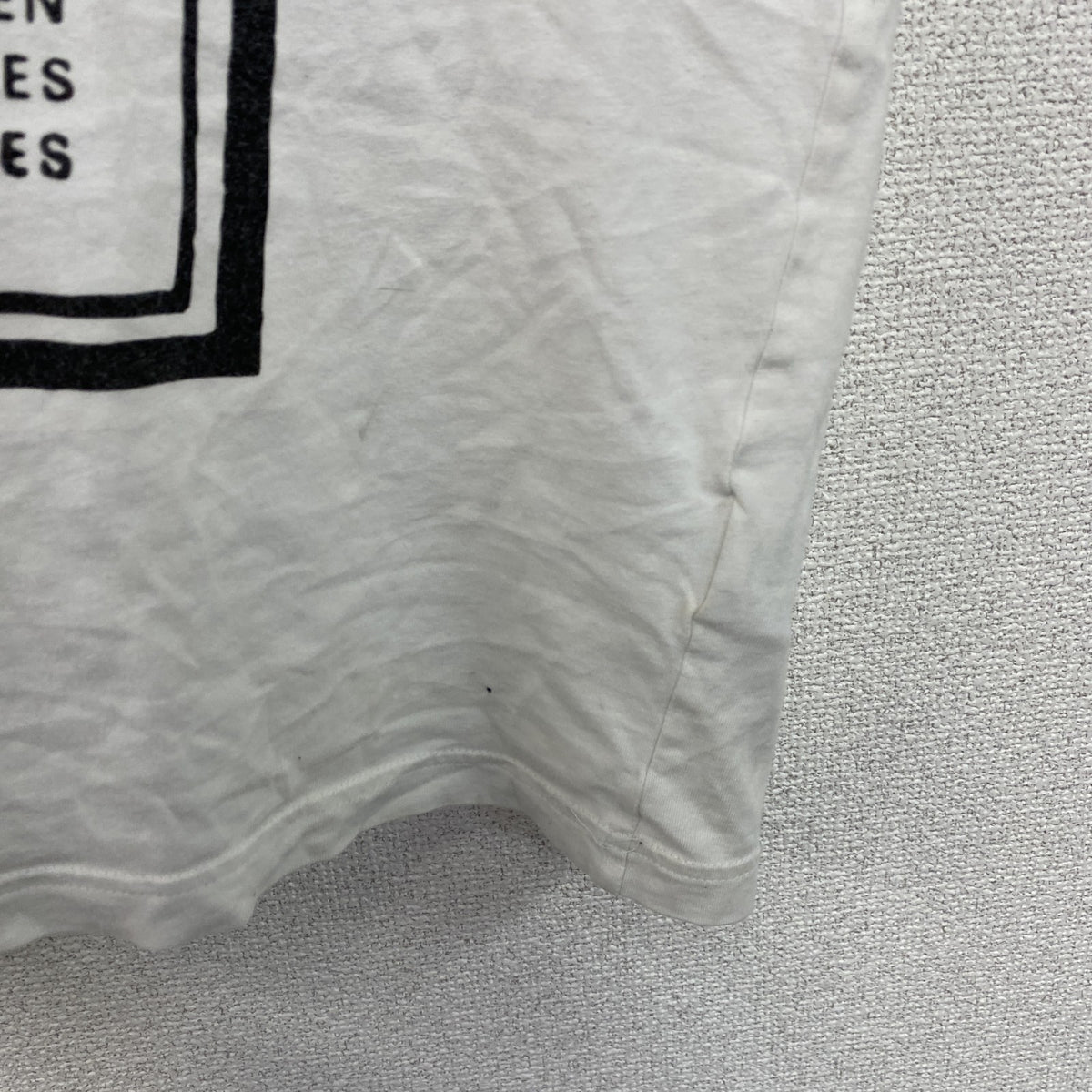 adidas　アディダス　半袖プリントTシャツ　トレフォイルロゴ　デカロゴ　白　ホワイト　Mサイズ　古着
