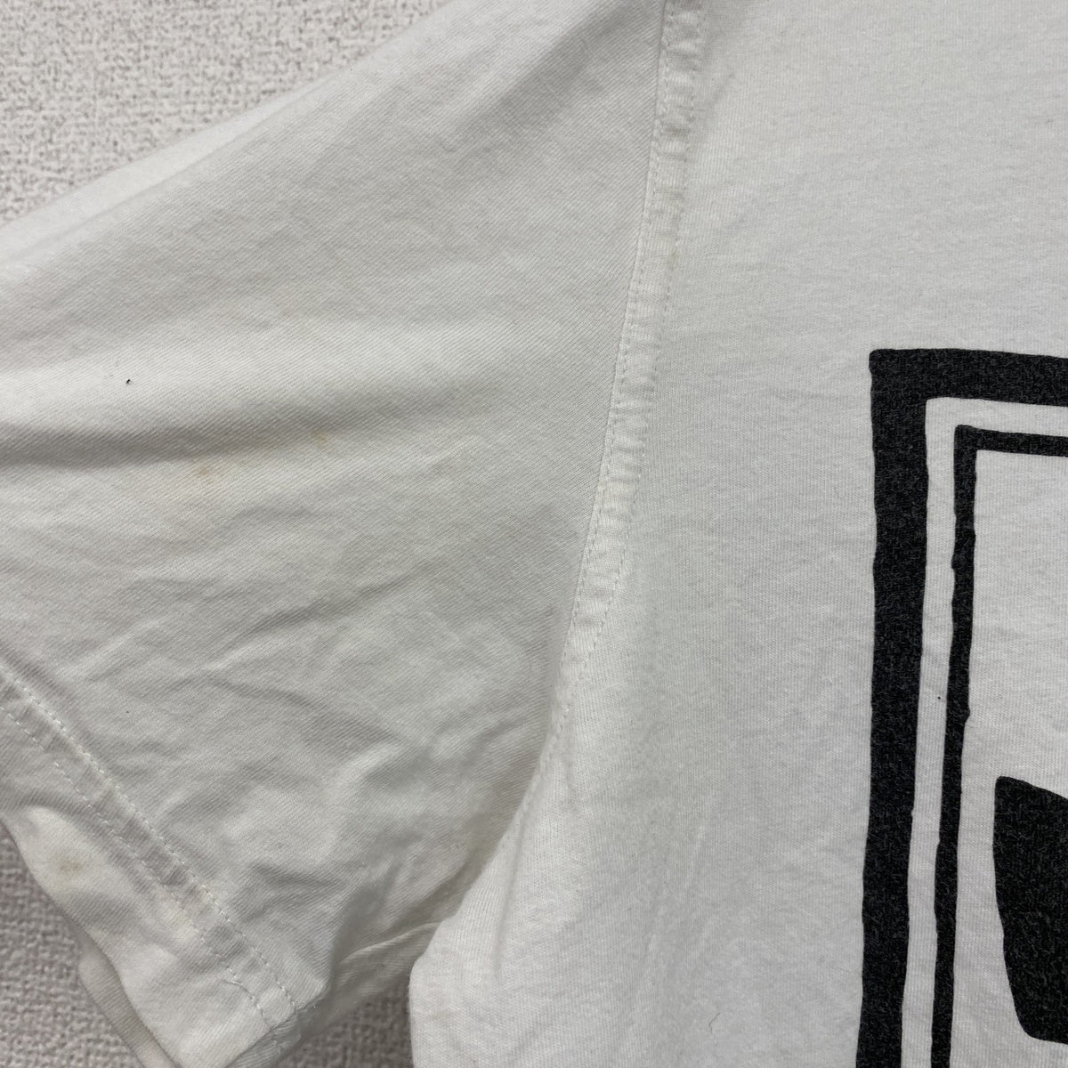 adidas　アディダス　半袖プリントTシャツ　トレフォイルロゴ　デカロゴ　白　ホワイト　Mサイズ　古着