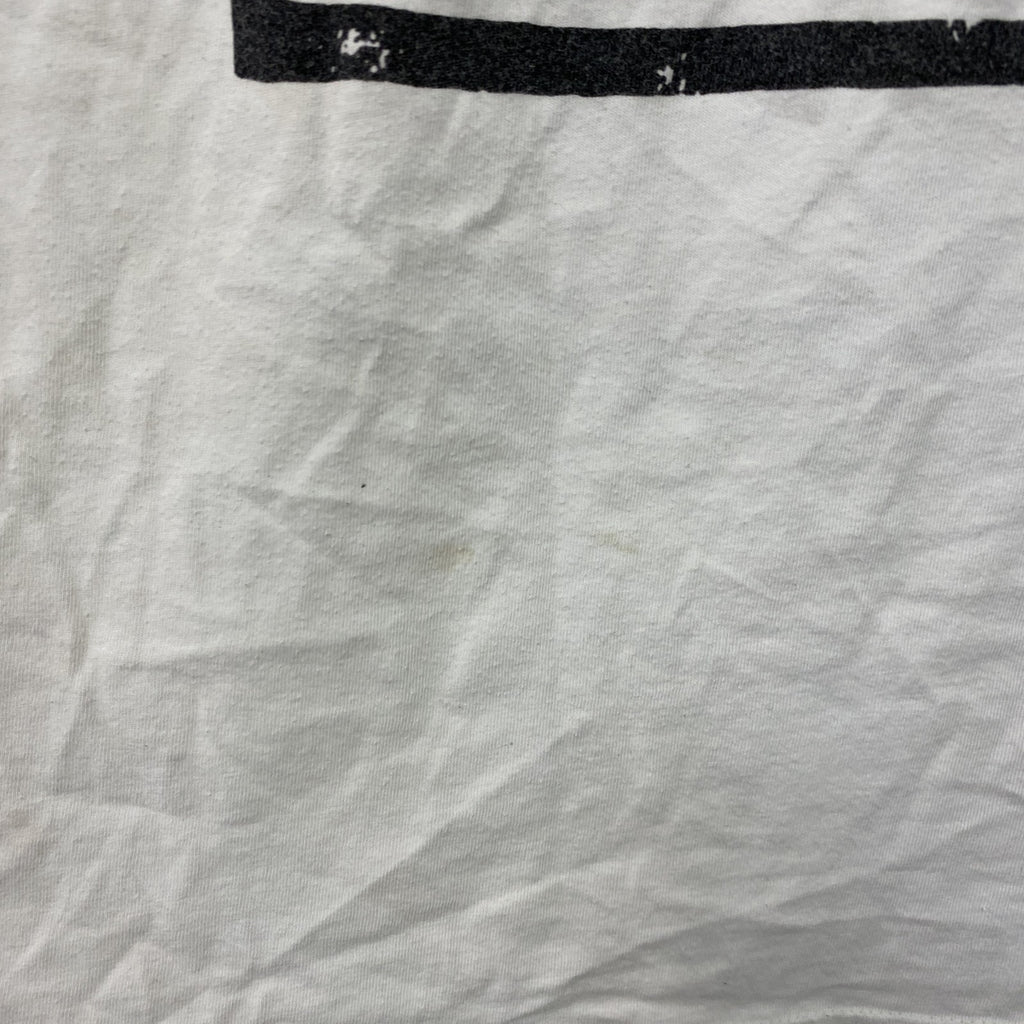 adidas　アディダス　半袖プリントTシャツ　トレフォイルロゴ　デカロゴ　白　ホワイト　Mサイズ　古着
