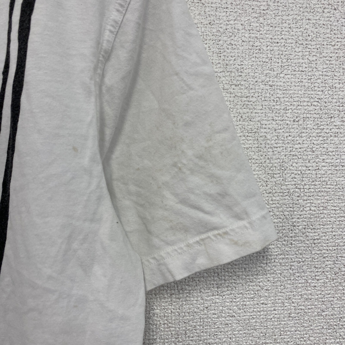 adidas　アディダス　半袖プリントTシャツ　トレフォイルロゴ　デカロゴ　白　ホワイト　Mサイズ　古着