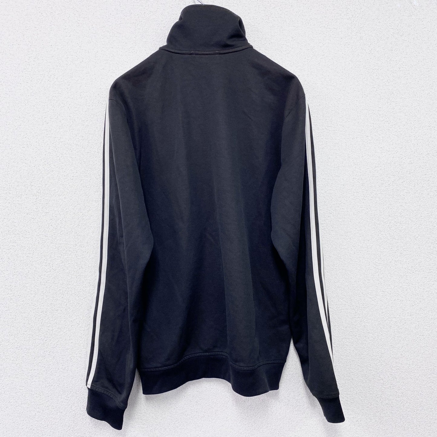 adidas　アディダス　トラックジャケット/ジャージ　トレフォイルロゴ　黒　ブラック　Lサイズ