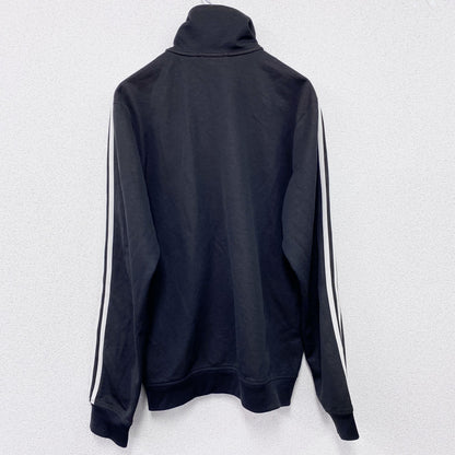 adidas　アディダス　トラックジャケット/ジャージ　トレフォイルロゴ　黒　ブラック　Lサイズ