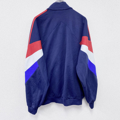 80s～　adidas　アディダス　トラックジャケット/ジャージ　トレフォイルロゴ　ヴィンテージ　紺　ネイビー　