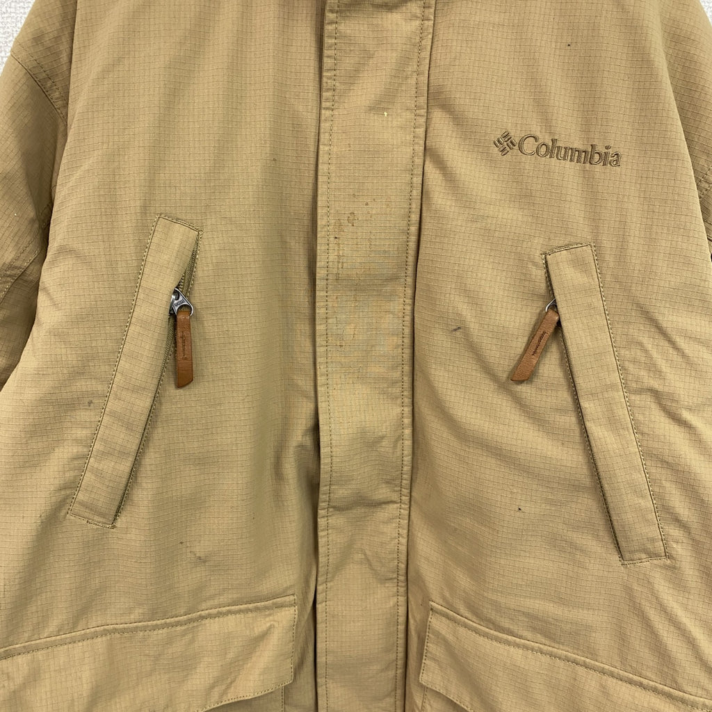 Columbia　コロンビア　ダウンジャケット　マウンテンパーカー　比翼仕立て　キャメル　Mサイズ　古着