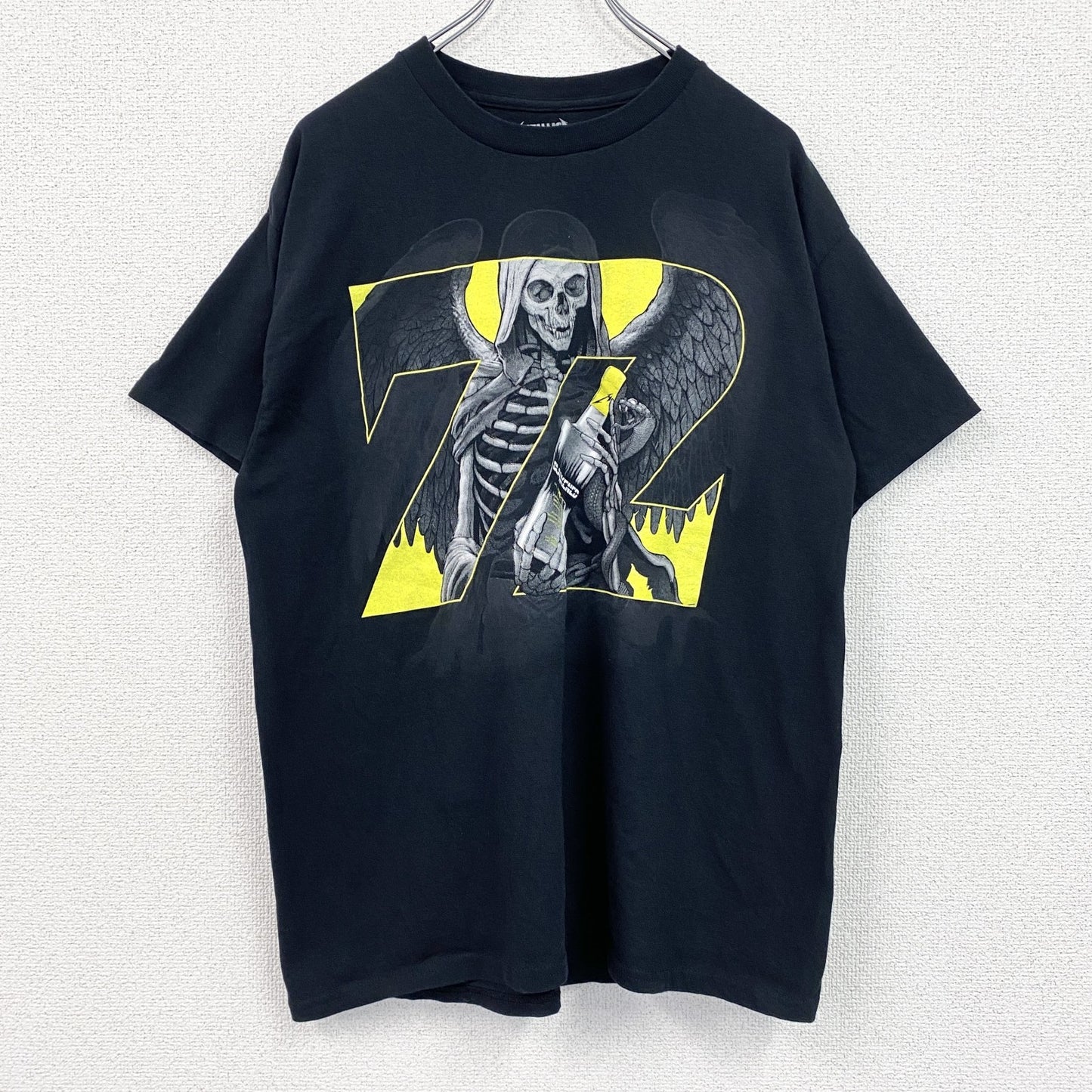 古着 used　METALLICA　メタリカ　半袖バンドプリントTシャツ　ロック　レトロ　クルーネック　黒　ブラック　Lサイズ
