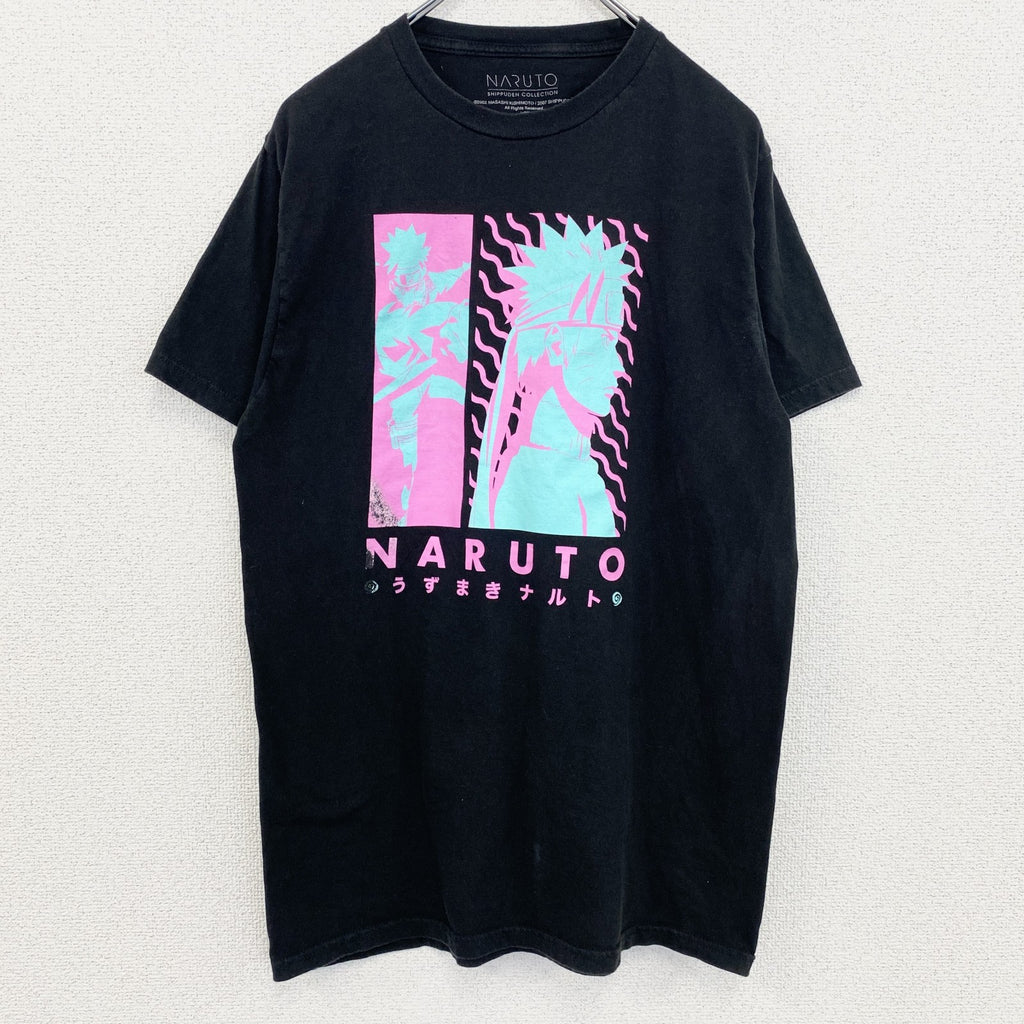 00s　NARUTO　うずまきナルト疾風伝　メキシコ製　半袖アニメキャラプリントTシャツ　ヴィンテージ　Mサイズ　古着