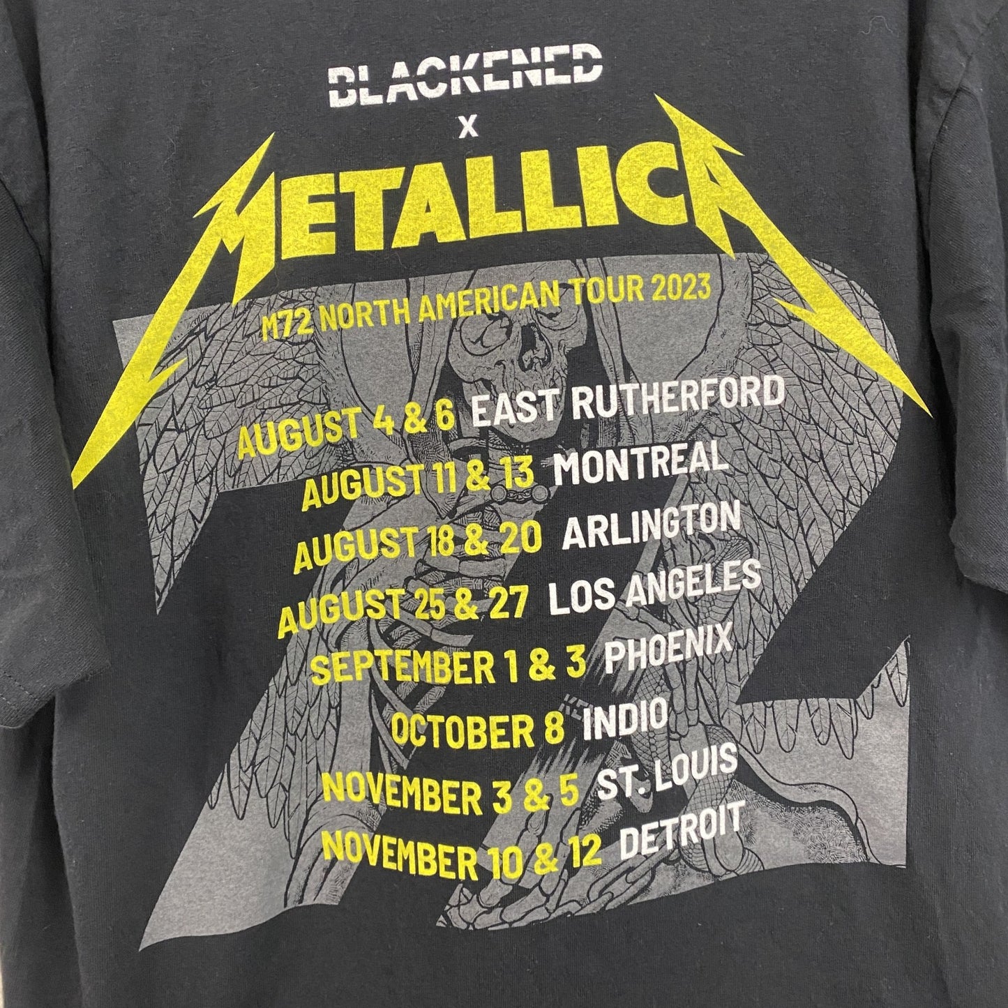 古着 used　METALLICA　メタリカ　半袖バンドプリントTシャツ　ロック　レトロ　クルーネック　黒　ブラック　Lサイズ