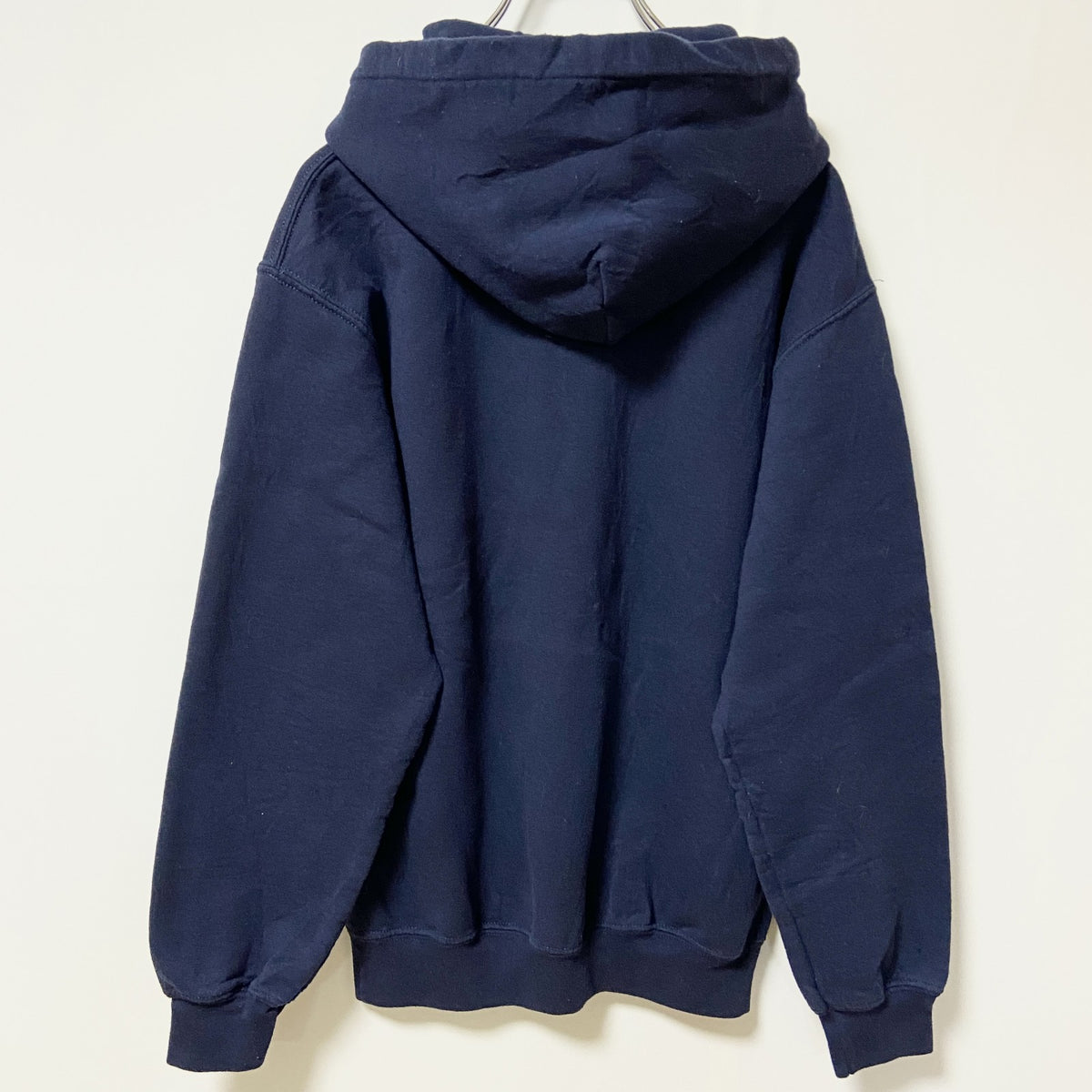 FILA　フィラ　スウェットパーカー/フーディー　デカロゴ　スポーツミックス　ビッグシルエット　紺　ネイビー　Sサイズ　古着