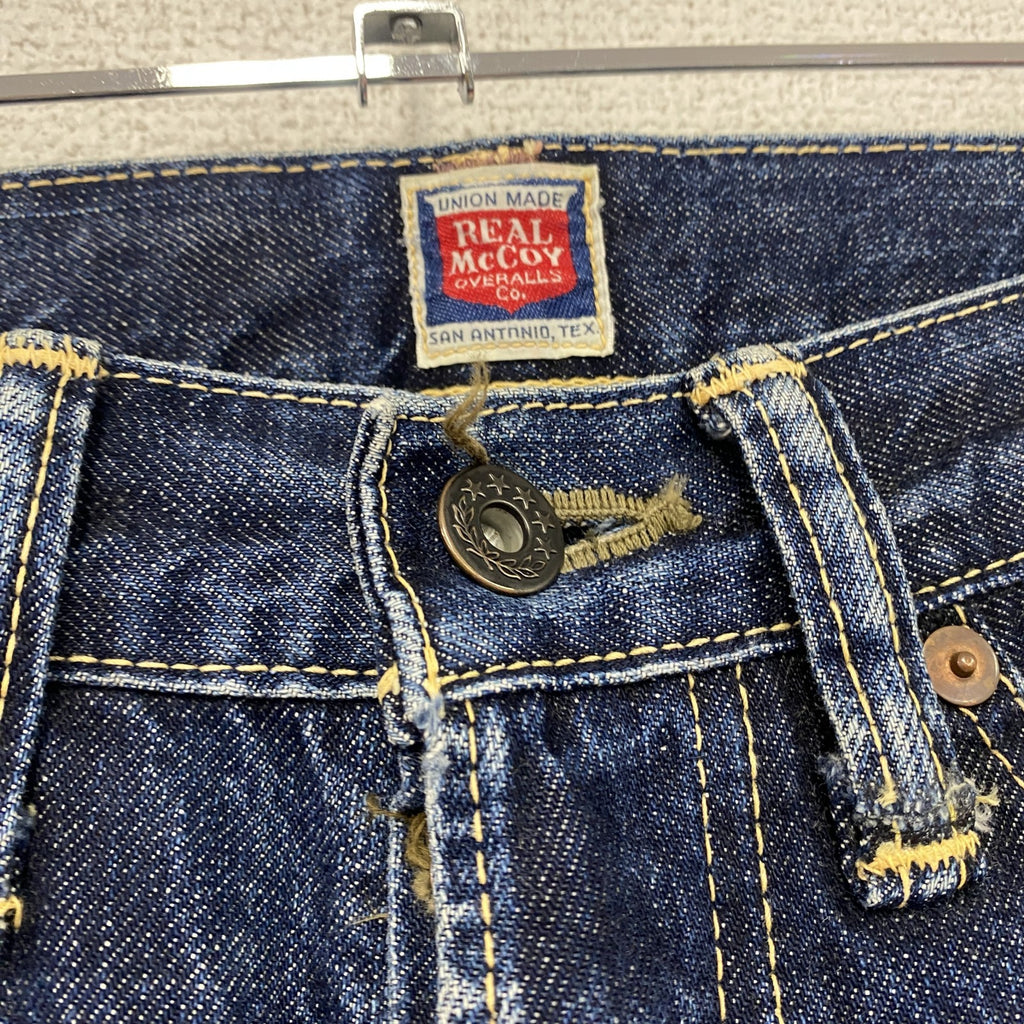 The REAL McCoyS　ザリアルマッコイズ　デニムパンツ/ジーンズ　縦落ち　フェード　ジップフライ　インディゴ　古着