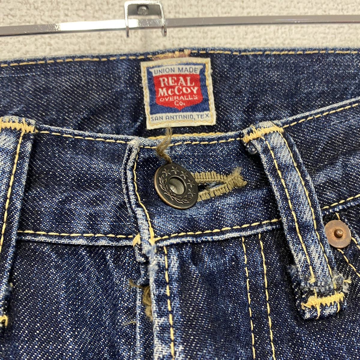 The REAL McCoyS　ザリアルマッコイズ　デニムパンツ/ジーンズ　縦落ち　フェード　ジップフライ　インディゴ　古着