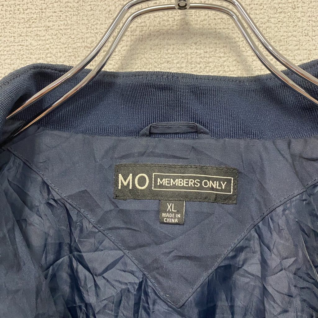MEMBERS ONLY　メンバーズオンリー　フルジップジャケット　紺　ネイビー　XLサイズ ウインドブレーカー ナイロンアウター メンズ 古着