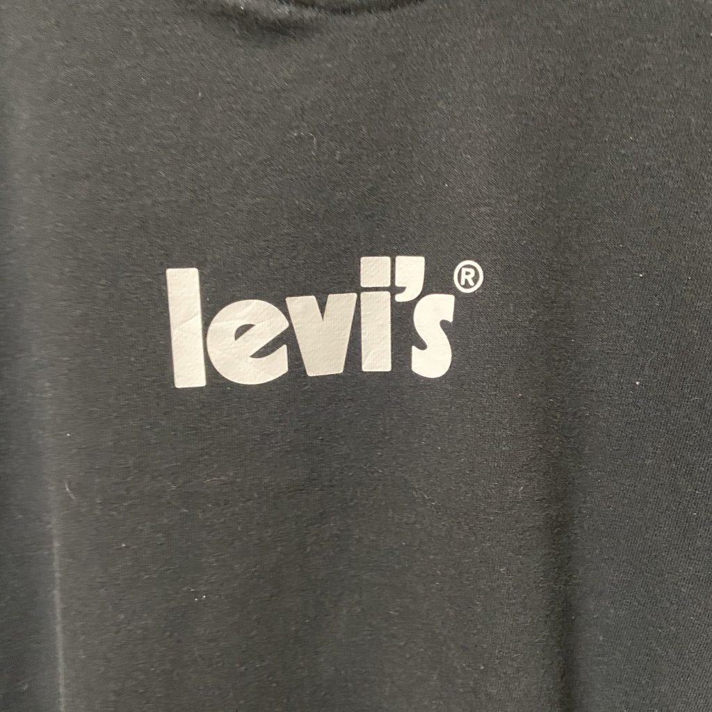 Levi’s リーバイス　長袖ロゴプリントパーカー　スウェット　プルオーバー　秋冬服　黒　ブラック　XSサイズ　古着