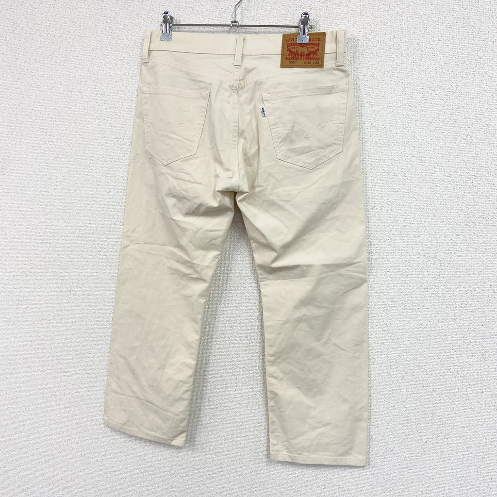 Levi's　リーバイス　505　チノパンツ　ジップフライ　白　ホワイト　W32サイズ　古着