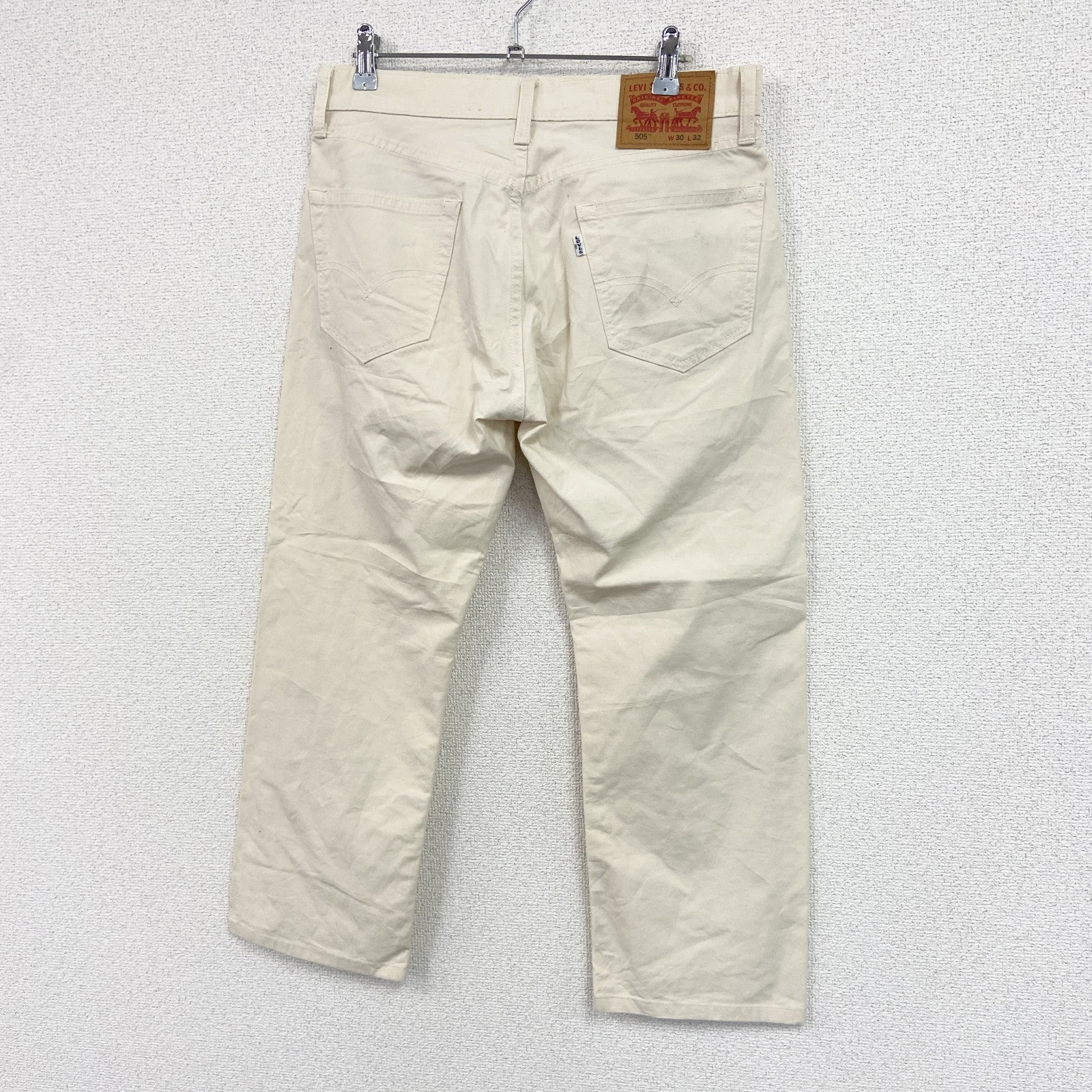 Levi's　リーバイス　505　チノパンツ　ジップフライ　白　ホワイト　W32サイズ　古着