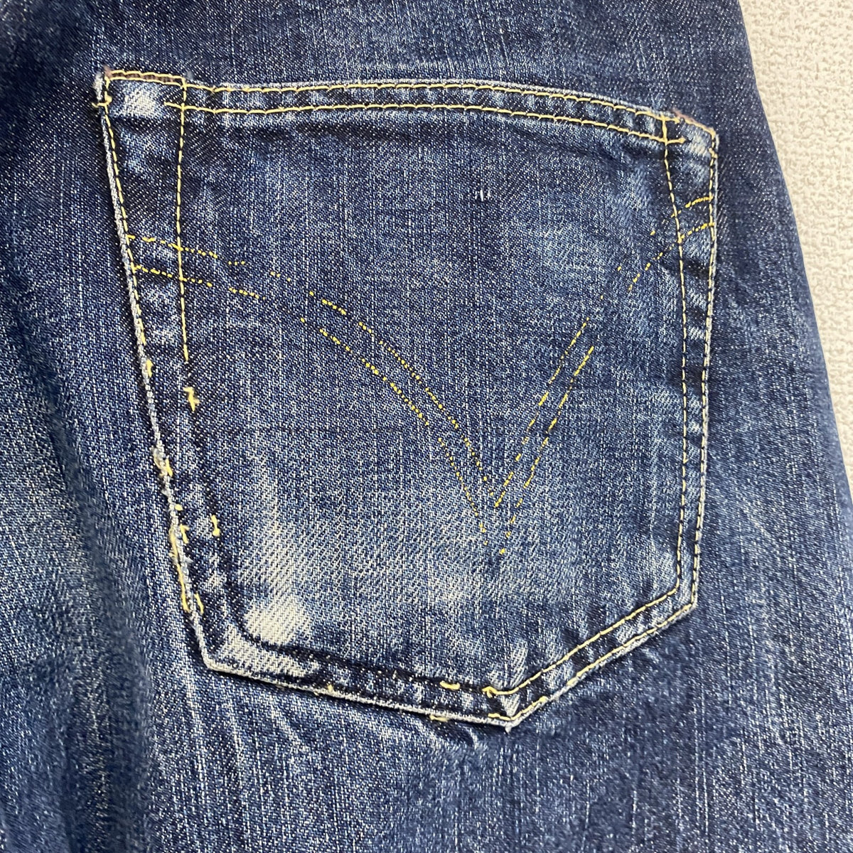 The REAL McCoyS　ザリアルマッコイズ　デニムパンツ/ジーンズ　縦落ち　フェード　ジップフライ　インディゴ　古着