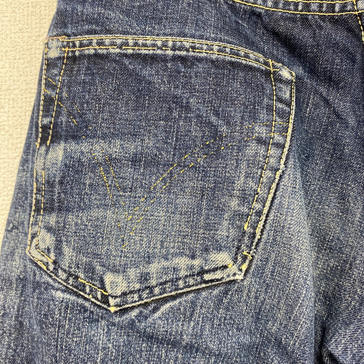 The REAL McCoyS　ザリアルマッコイズ　デニムパンツ/ジーンズ　縦落ち　フェード　ジップフライ　インディゴ　古着