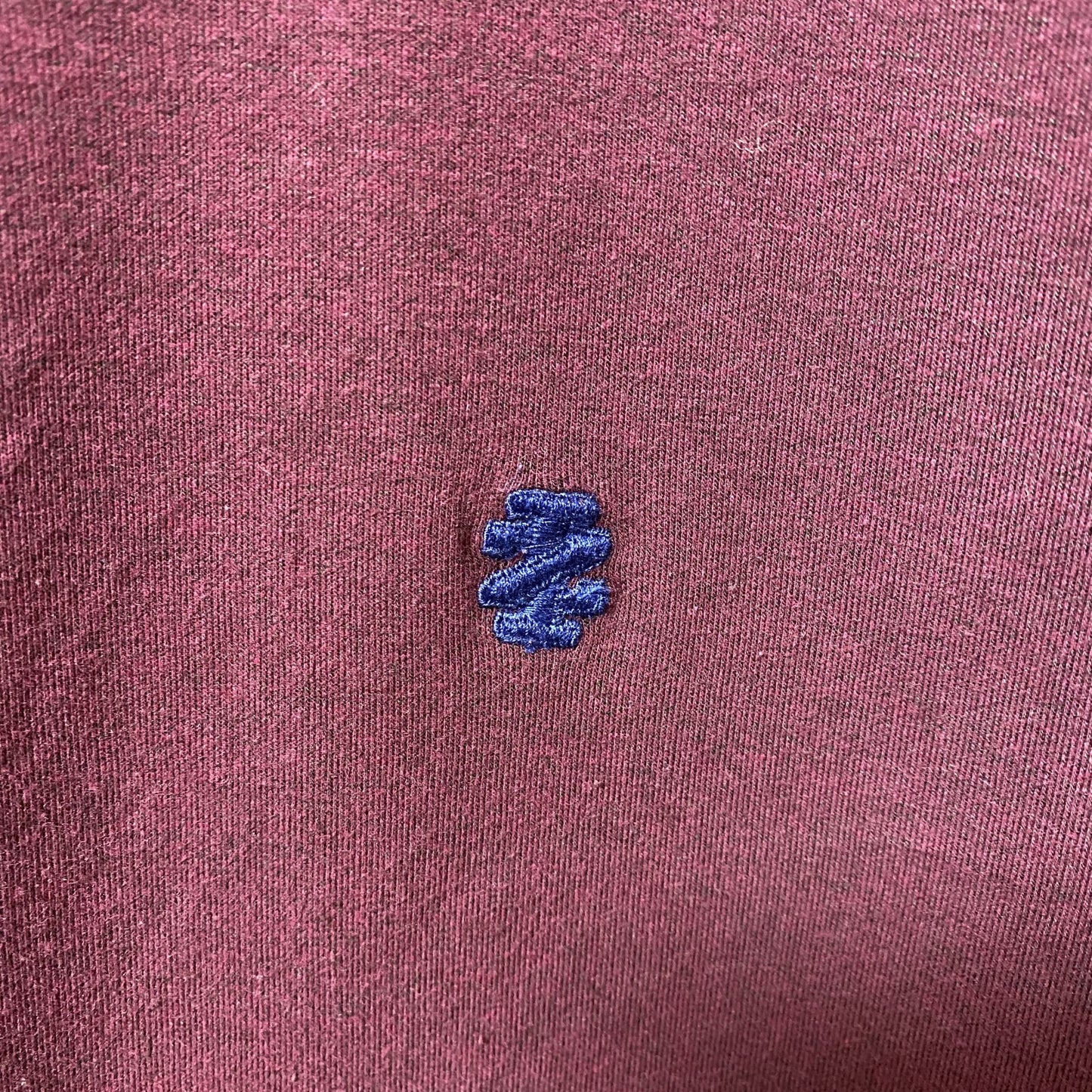 古着 used　IZOD　アイゾッド　長袖ロゴ刺繍スウェット　トレーナー　クルーネック　ワインレッド　秋冬服　Lサイズ