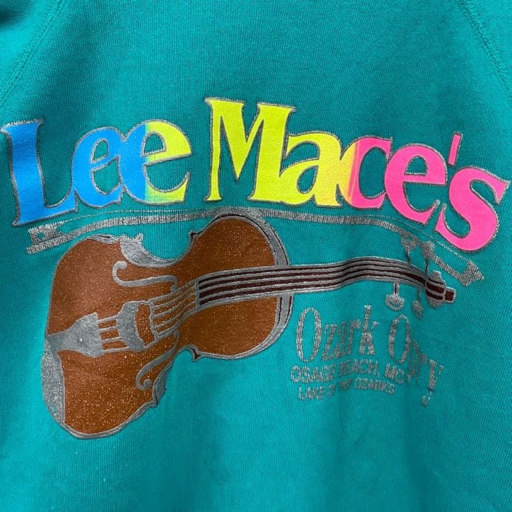 80s　Hanes ACTIVWEAR　ヘインズアクティブウェア　スウェット/トレーナー　ラグランスリーブ　ヴィンテージ　グリーン　XLサイズ　古着