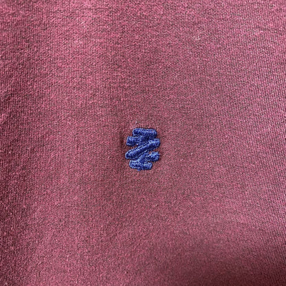 古着 used　IZOD　アイゾッド　長袖ロゴ刺繍スウェット　トレーナー　クルーネック　ワインレッド　秋冬服　Lサイズ