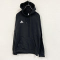 adidas　アディダス　スウェットパーカー/フーディー　パフォーマンスロゴ　ラグランスリーブ　黒　ブラック　Mサイズ　古着