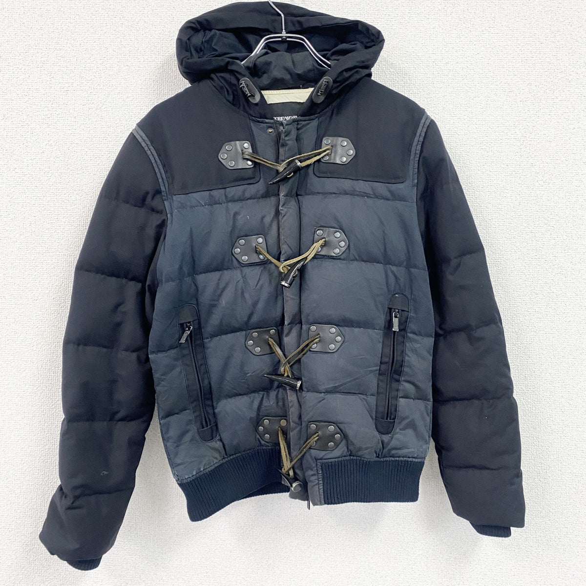 EMPORIO ARMANI　エンポリオアルマーニ　ダッフルデザインダウンジャケット　紺　ネイビー　古着