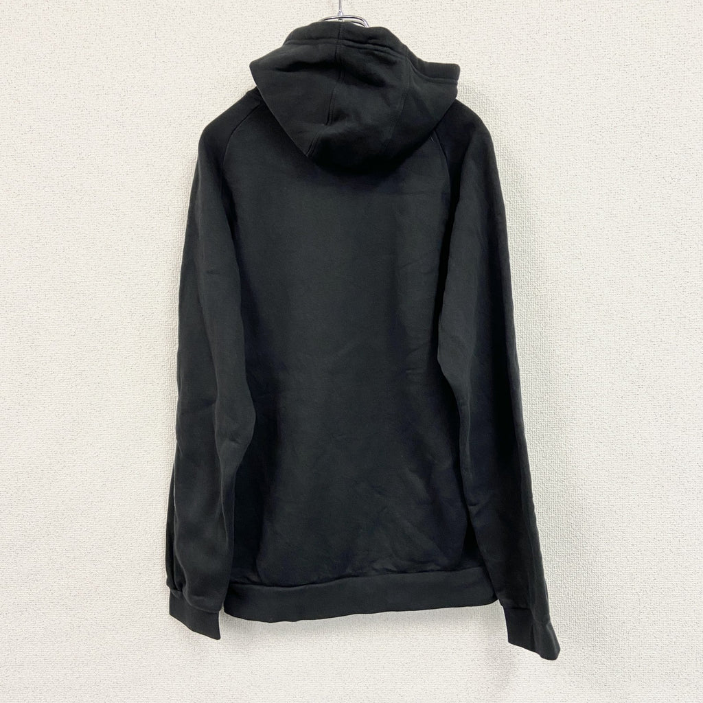 adidas　アディダス　スウェットパーカー/フーディー　パフォーマンスロゴ　ラグランスリーブ　黒　ブラック　Mサイズ　古着