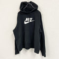 NIKE　ナイキ　パーカー/フーディー　デカロゴ　スウッシュ　黒　ブラック　1Xサイズ　古着