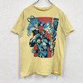 僕のヒーローアカデミア　半袖アニメプリントTシャツ　ジャンプ　レトロ　クルーネック　黄色　イエロー　Mサイズ　　古着