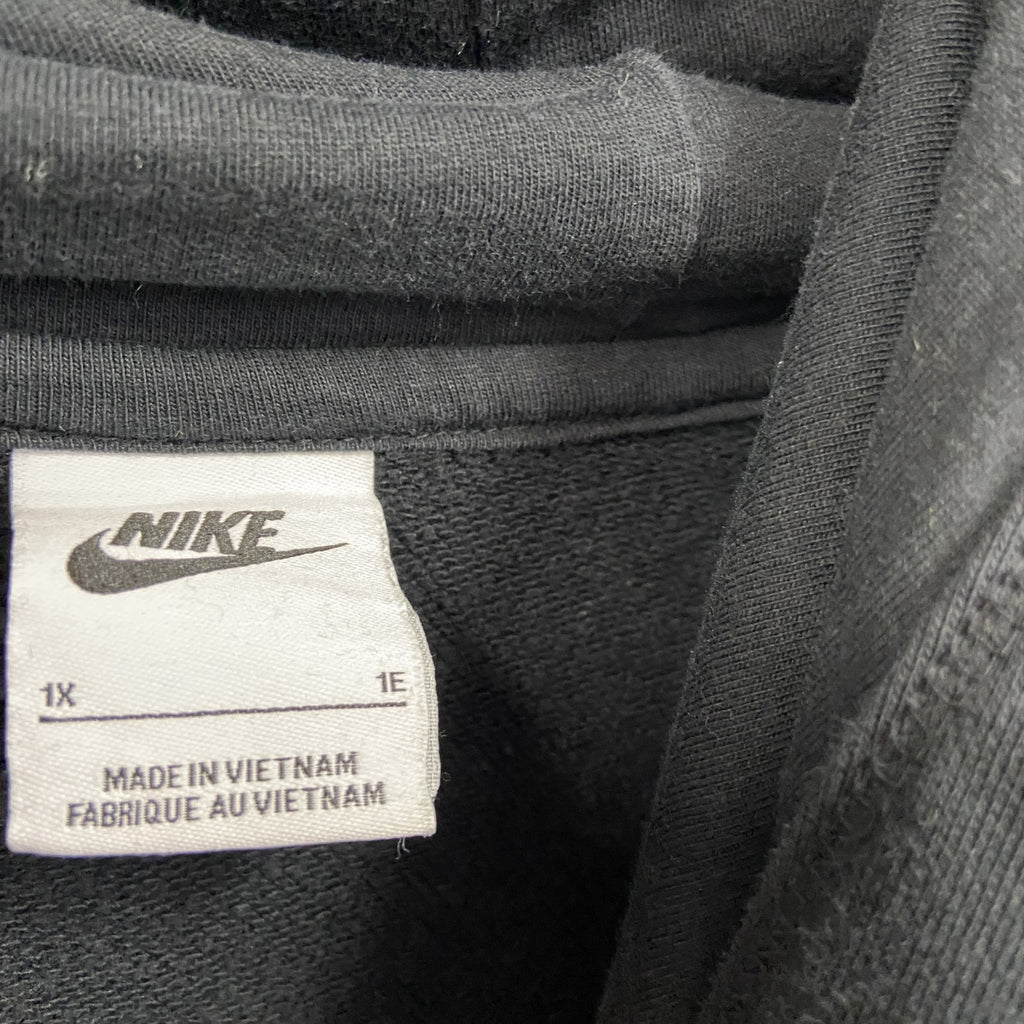 NIKE　ナイキ　パーカー/フーディー　デカロゴ　スウッシュ　黒　ブラック　1Xサイズ　古着