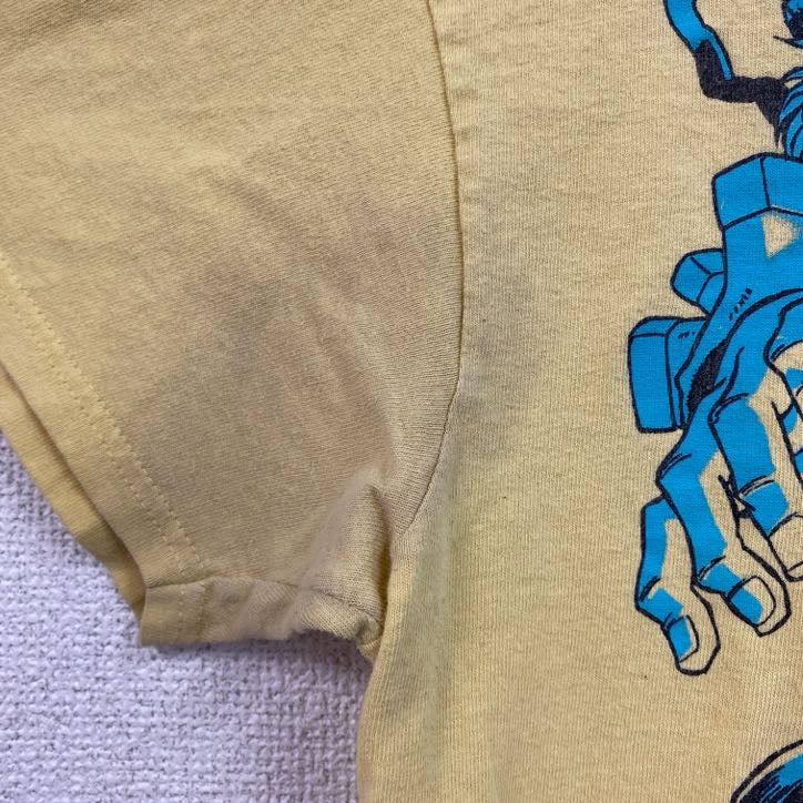 僕のヒーローアカデミア　半袖アニメプリントTシャツ　ジャンプ　レトロ　クルーネック　黄色　イエロー　Mサイズ　　古着