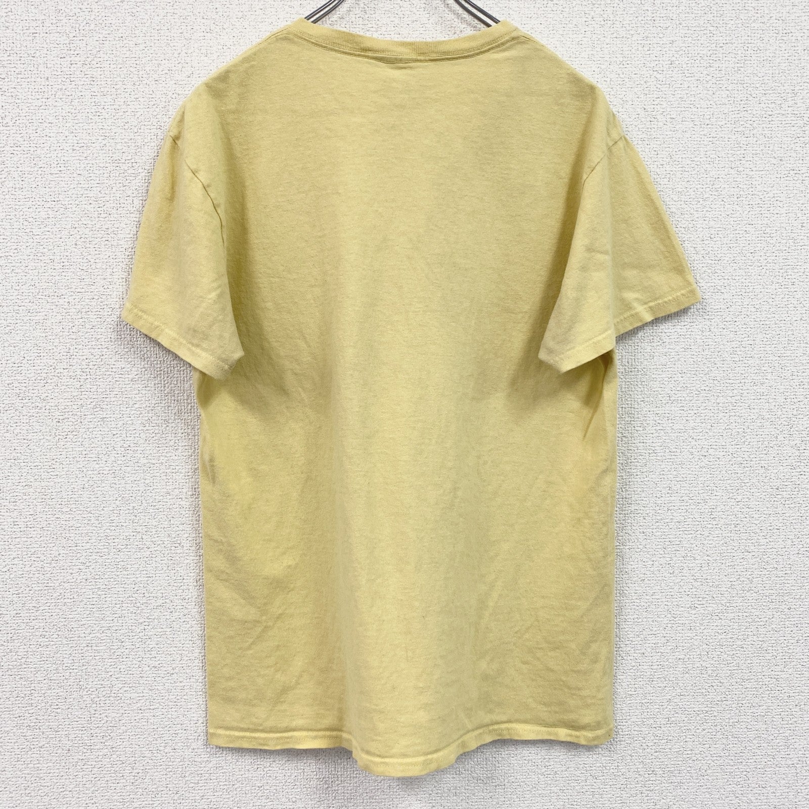 僕のヒーローアカデミア　半袖アニメプリントTシャツ　ジャンプ　レトロ　クルーネック　黄色　イエロー　Mサイズ　　古着