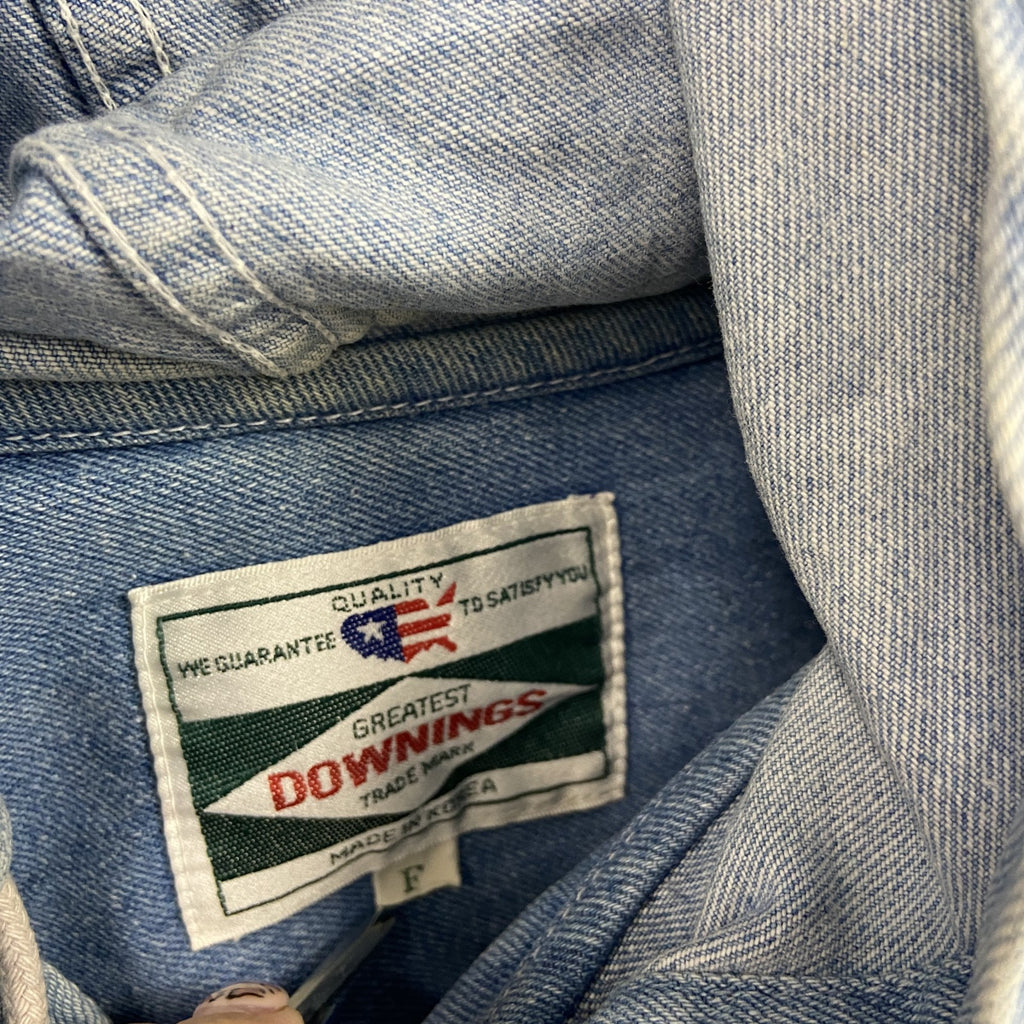 90s　DOWNINGS　デニムジャケット/フーディー　インディゴ　Fサイズ Gジャン デニムアウター メンズ 古着
