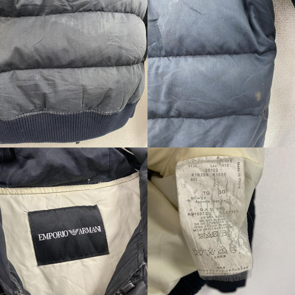 EMPORIO ARMANI　エンポリオアルマーニ　ダッフルデザインダウンジャケット　紺　ネイビー　古着