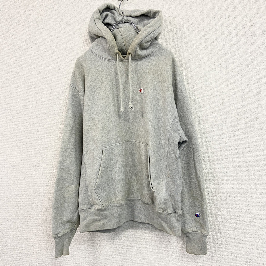 Champion　チャンピオン　リバースウィーブ　スウェットパーカー/フーディー　灰色　グレー　Mサイズ　古着