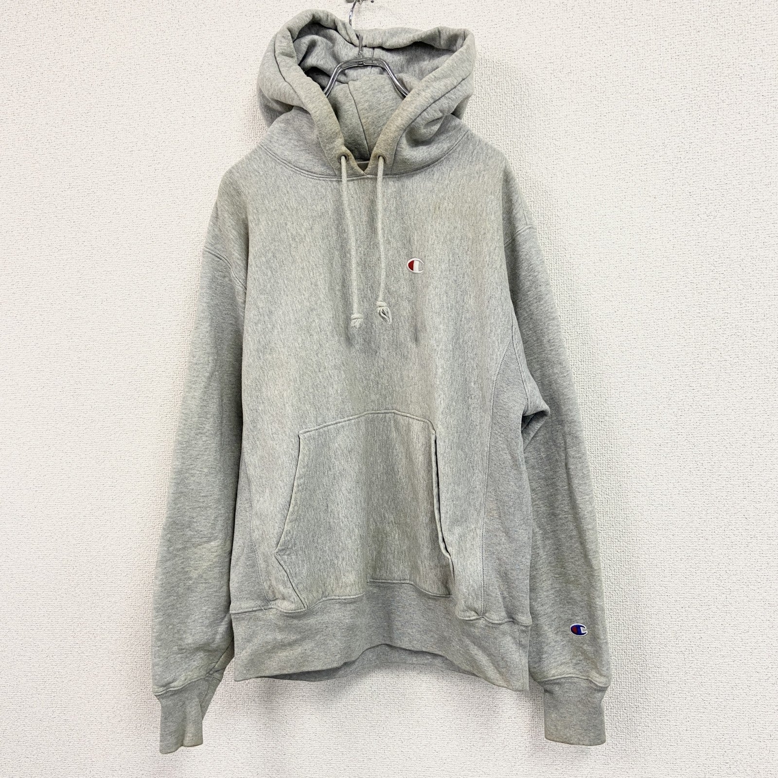 Champion　チャンピオン　リバースウィーブ　スウェットパーカー/フーディー　灰色　グレー　Mサイズ　古着