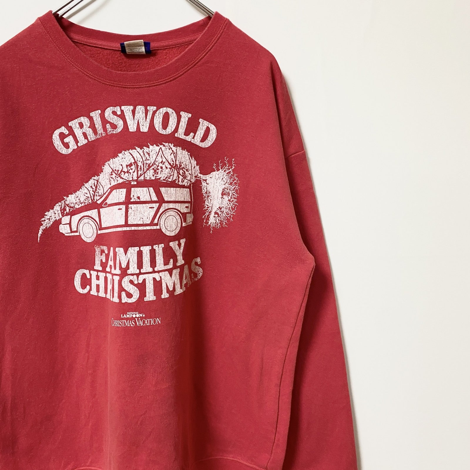 CHRISTMASVACATION　ナショナル・ランプーン　クリスマス・バケーション　ムービースウェット/トレーナー　レッド　Mサイズ　古着