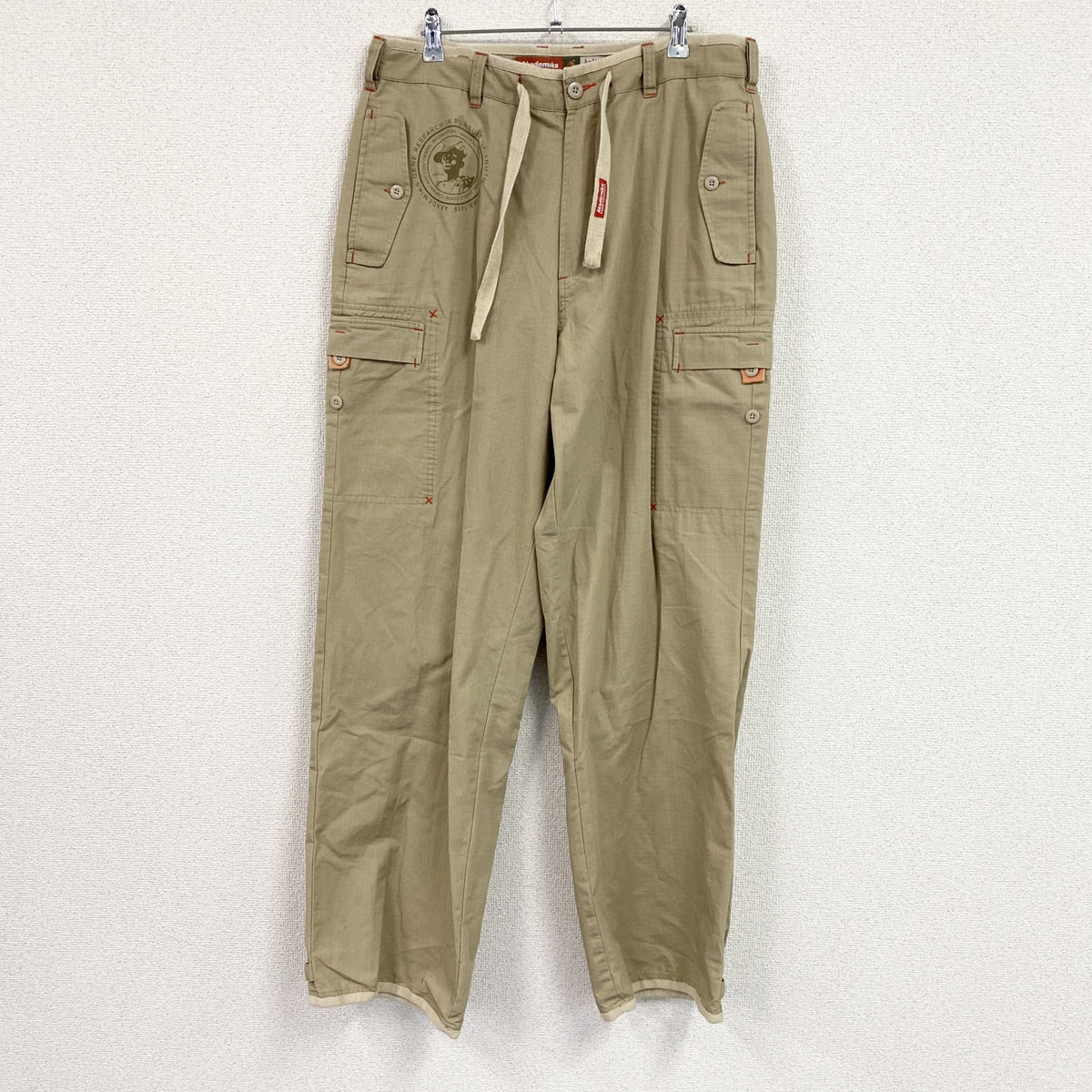 00s　Akademiks　アカデミクス　カーゴパンツ　ヴィンテージ　ベージュ　Lサイズ　古着