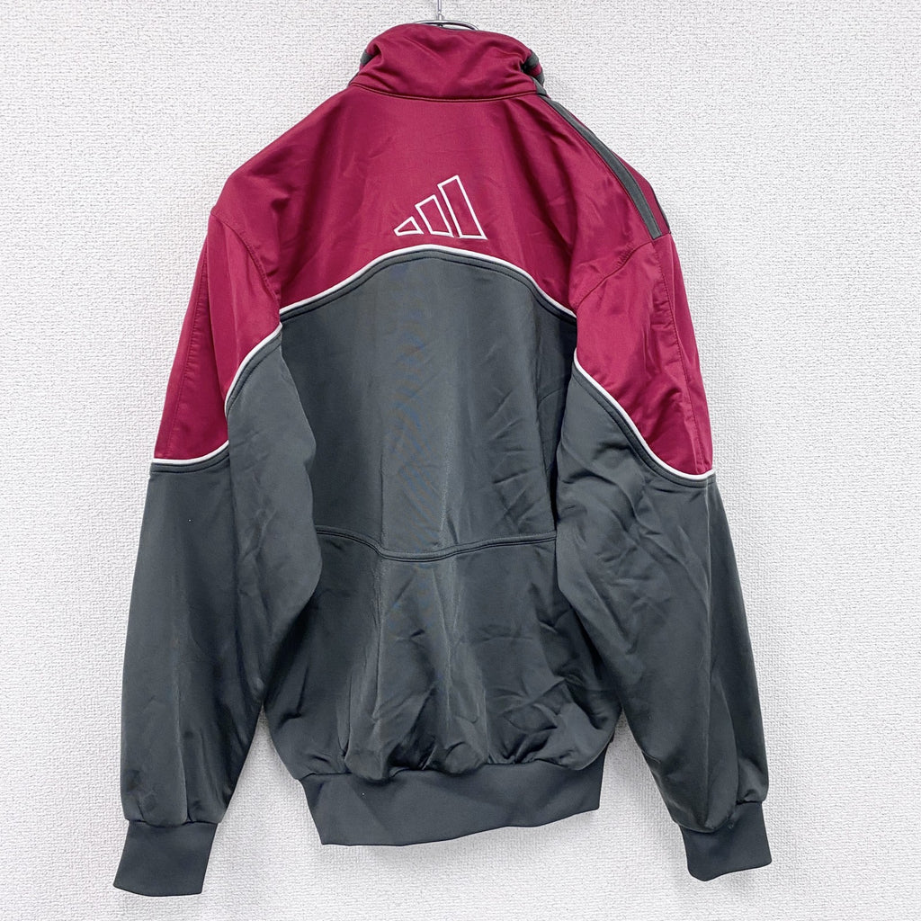 00s　adidas　アディダス　トラックジャケット/ジャージ　ヴィンテージ　灰色　グレー　赤　レッド　古着