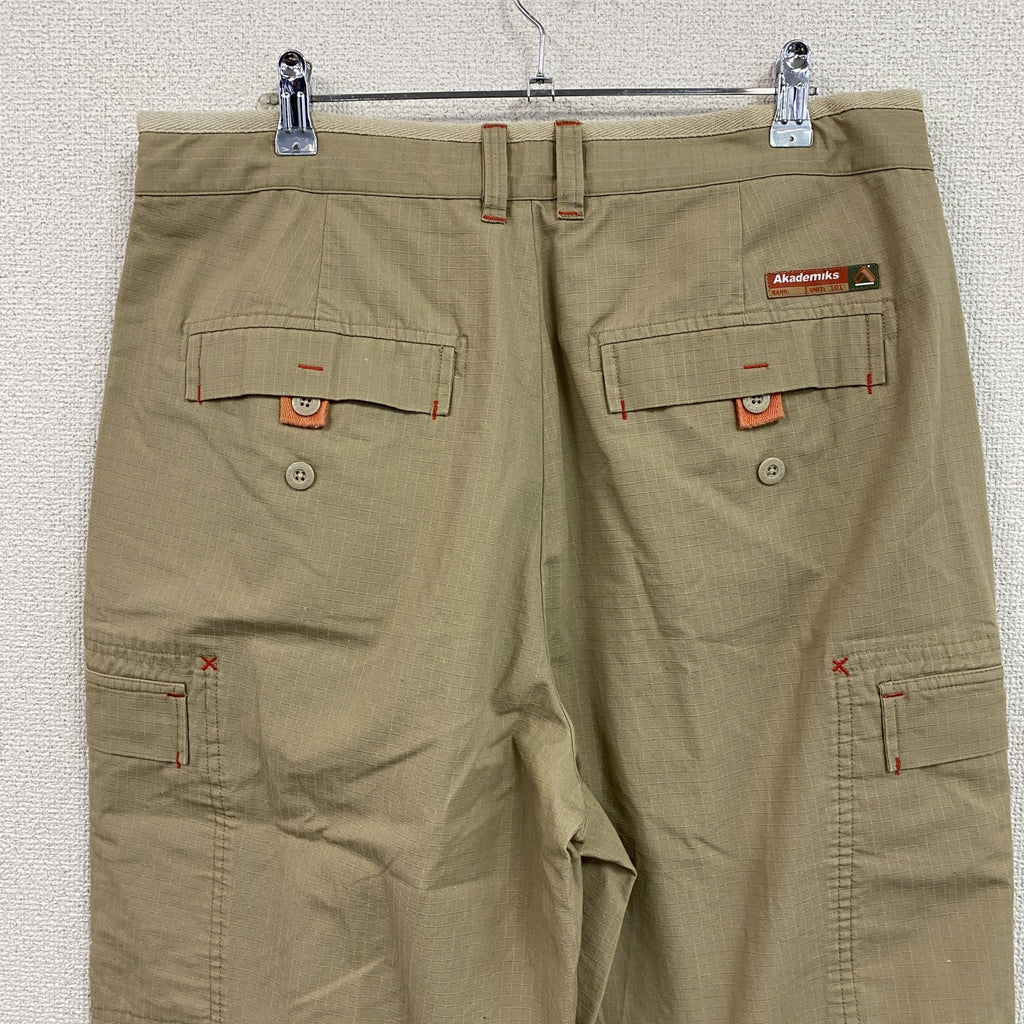 00s　Akademiks　アカデミクス　カーゴパンツ　ヴィンテージ　ベージュ　Lサイズ　古着