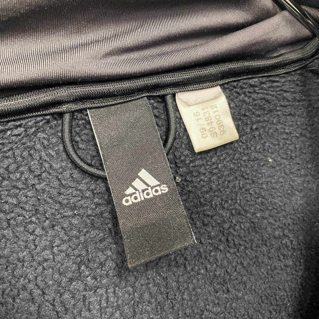 adidas　アディダス　フルジップスウェットパーカー/フーディー　黒　ブラック　古着