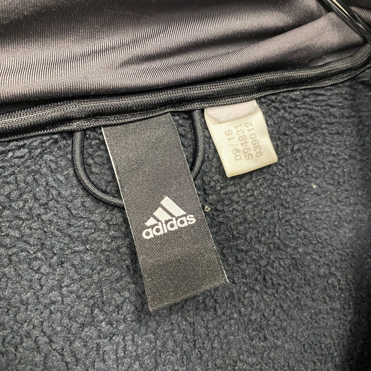 adidas　アディダス　フルジップスウェットパーカー/フーディー　黒　ブラック　古着