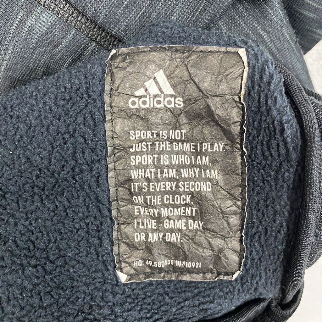 adidas　アディダス　フルジップスウェットパーカー/フーディー　黒　ブラック　古着