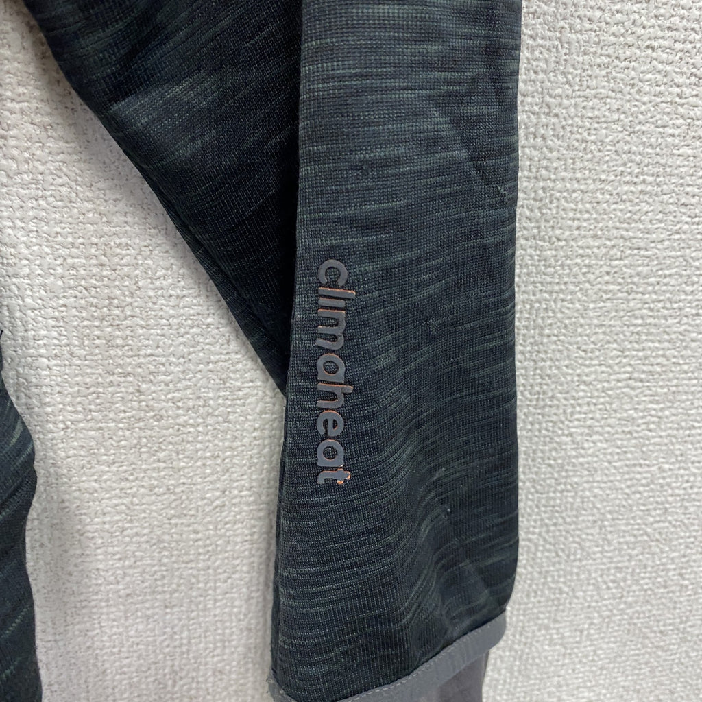 adidas　アディダス　フルジップスウェットパーカー/フーディー　黒　ブラック　古着