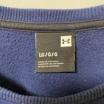 古着 used　UNDERARMOUR　アンダーアーマー　長袖クルーネックスウェット　トレーナー　ネイビー　秋冬服　Lサイズ