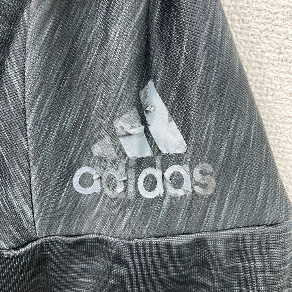 adidas　アディダス　フルジップスウェットパーカー/フーディー　黒　ブラック　古着
