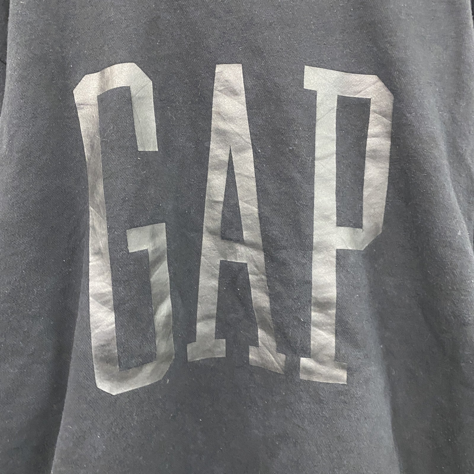 GAP　ギャップ　スウェット/トレーナー　デカロゴ　黒　ブラック　XLサイズ　古着